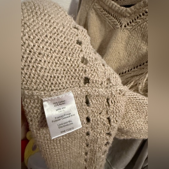 Show Me Your Mumu Frances Mellow Fringe Heart Pullover Sweater - Picture 6 of 6